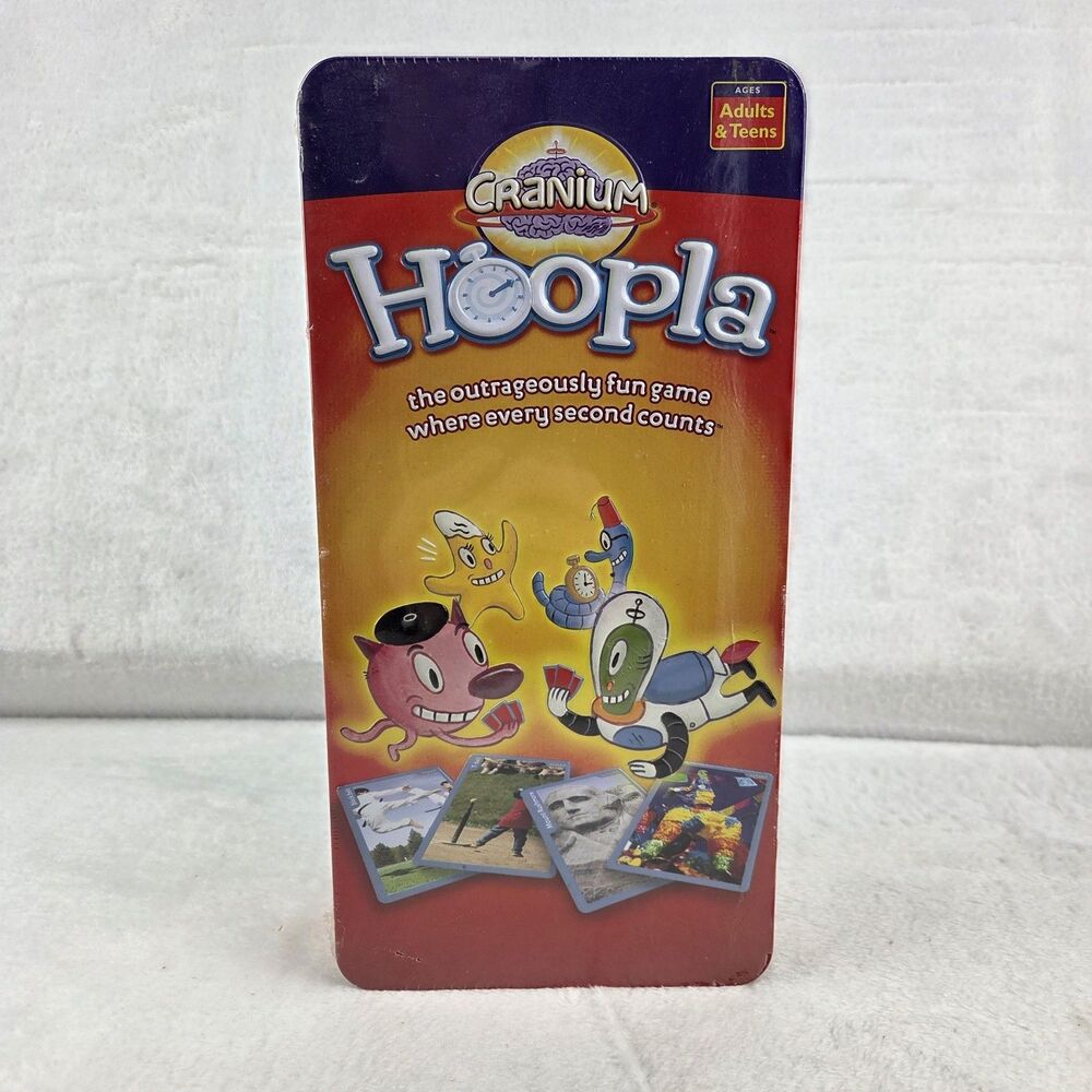 2004 Cranium Hoopla Card Game New Sealed Tin Fast Shipping!